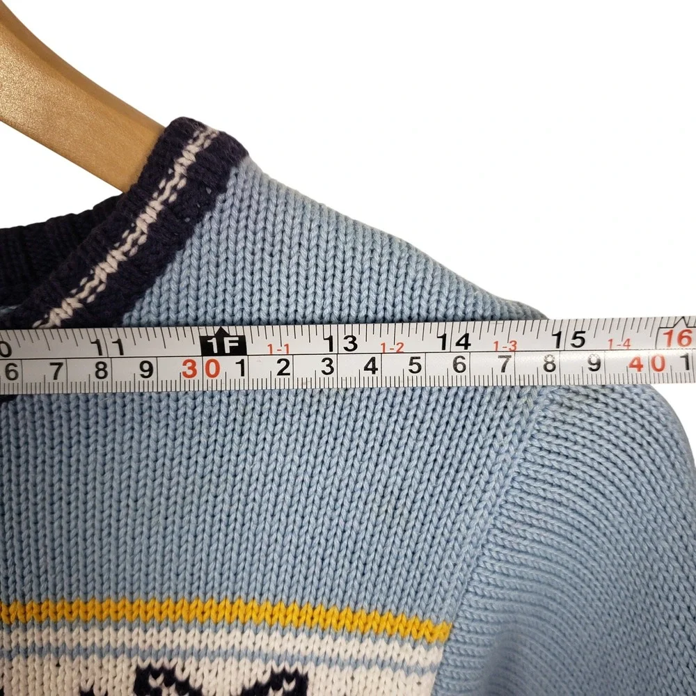 Vintage‎ Gymboree Boys Sweater Kids Blue Snowflake Knit 5 Christmas
